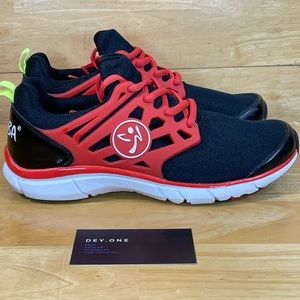 Zumba Fly Fusion Black Orange Cross Trainer Shoes